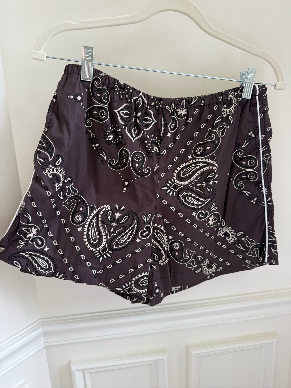 Women's Paisley Elastic-Waist Shorts